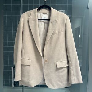 Aritzia Flores Blazer in Heather Oat Beige M